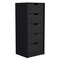 Tuhome Basilea 5 Drawers Tall Dresser, Pull Out System, Black CLW8975 - alternate 2